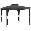 vidaXL Pavillon mit Doppeldach Anthrazit 2,98x2,98 m Stahl