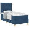 vidaXL Boxspringbett mit Kopfteil Blau 100 x 200 cm Stoff