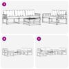 vidaXL Outdoor-Sofagarnitur mit Kissen 6 pcs Natur und Creme