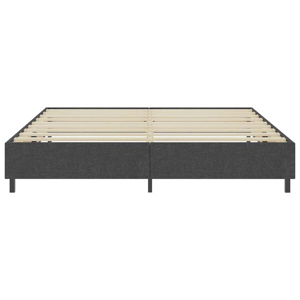 vidaXL Boxspring-Bettgestell Grau Stoff 200x200 cm
