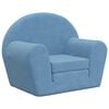 vidaXL Schlafsofa f&uuml;r Kinder Blau Weich Pl&uuml;sch