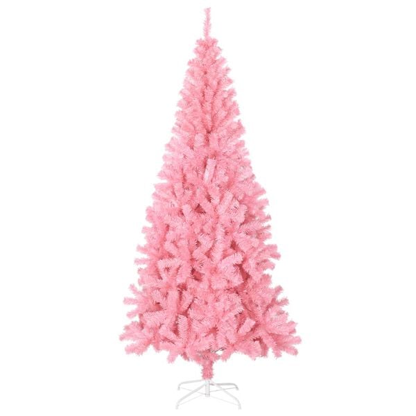 vidaXL K&uuml;nstlicher Weihnachtsbaum mit St&auml;nder Rosa 240 cm PVC