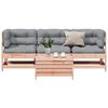 vidaXL 4-tlg. Garten-Lounge-Set mit Kissen Massivholz Douglasie