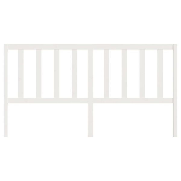 vidaXL Kopfteil Wei&szlig; 206x4x100 cm Massivholz Kiefer