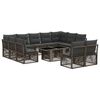 vidaXL Gartensofa-set 12 stk. Grau Poly-Rattan
