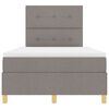 vidaXL Boxspringbett mit Matratze Taupe 120 x 190 cm Stoff