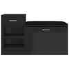 vidaXL Schuhbank Hochglanz-Schwarz 94,5x31x57 cm Holzwerkstoff