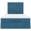 vidaXL Ottoman-Bett mit Matratzen Dunkelblau 120x200 cm Samt