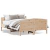 vidaXL Massivholzbett ohne Matratze 135x190 cm Kiefernholz