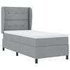 vidaXL Boxspringbett mit Matratze Hellgrau 80 x 200 cm Stoff