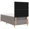 vidaXL LED Boxspringbett mit Matratze Taupe 80 x 200 cm Stoff