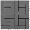 vidaXL Terrassenfliese 11 pcs Grau 30 x 30 cm WPC