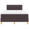 vidaXL Boxspringbett mit Kissen Dunkelbraun 120 x 190 cm Stoff