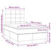 vidaXL Boxspringbett mit Matratze Dunkelgrau 120x190 cm Stoff