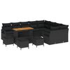 vidaXL Garten-Sofa-Set 13 Stk. 12-Sitzanzahl Schwarz