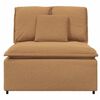 vidaXL Modulares Sofa Mittelmodul mit Kissen Beige 100 cm