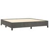 vidaXL Boxspringbett mit Matratze Dunkelgrau 200x200 cm Samt