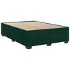 vidaXL Boxspringbett mit Matratze Dunkelgr&uuml;n 140x190 cm Samt