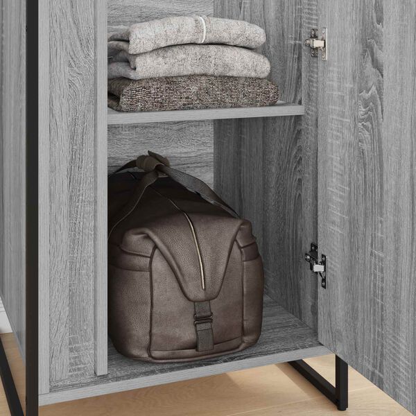 vidaXL Warderobe 2 pcs Graues Sonoma 50 x 50 x 200 cm Holzwerkstoff
