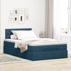 vidaXL Ottoman-Bett mit Matratze Dunkelblau 120x200 cm Samt