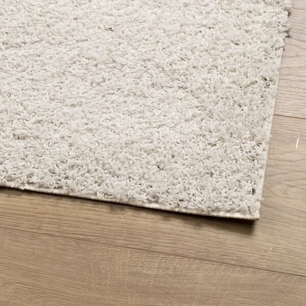 vidaXL Teppich Shaggy Hochflor Modern Creme 300x400 cm