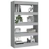 vidaXL Bücherregal/Raumteiler Grau Sonoma 80x30x135 cm Holzwerkstoff