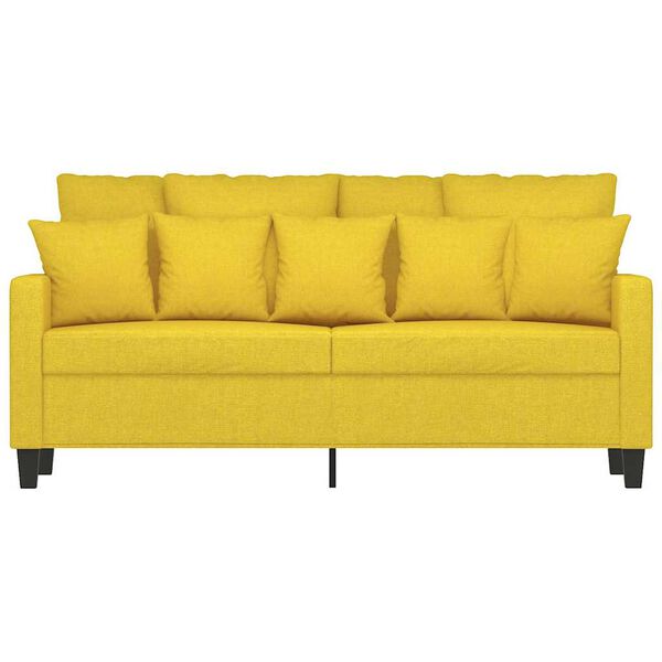 vidaXL 2-Sitzer-Sofa Hellgelb 140 cm Stoff
