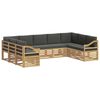 vidaXL Outdoor-Sofagarnitur 9 stk. Wei&szlig; und Anthrazit Polyester