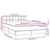vidaXL Boxspringbett mit Matratze & LED Rosa 140x220 cm Samt