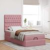 vidaXL Ottoman-Bett mit Matratzen & LEDs Rosa 80x200 cm Samt