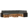 vidaXL Outdoor-Sofagarnitur mit Kissen 9 pcs Natur und Anthrazit