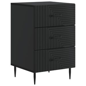 vidaXL Nachttisch Schwarz 43 x 41 x 66,5 cm Holzwerkstoff