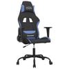 vidaXL Gaming-Stuhl Schwarz und Blau Stoff