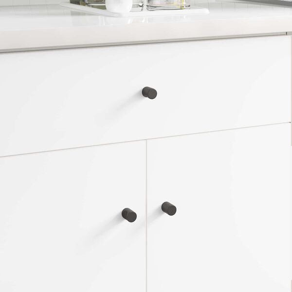 vidaXL Schrankknopf 12 pcs Schwarz 18 x 23 mm Eisen