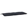 vidaXL Gartenbank-Auflagen 2 Stk. Schwarz Karomuster 120x50x7 cm Stoff