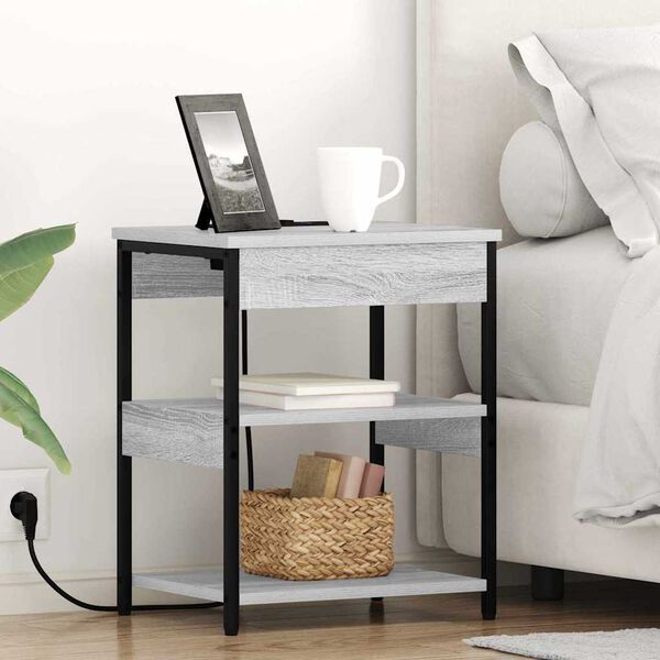 vidaXL Nachttisch Graues Sonoma 41 x 31 x 51 cm Holzwerkstoff