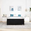 vidaXL Bettrahmen mit Matratze Schwarz 140 x 200 cm Stoff