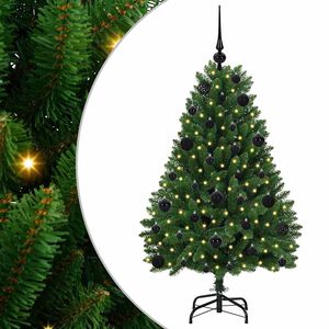vidaXL K&uuml;nstlicher Weihnachtsbaum Gr&uuml;n 120 cm PVC und Metall