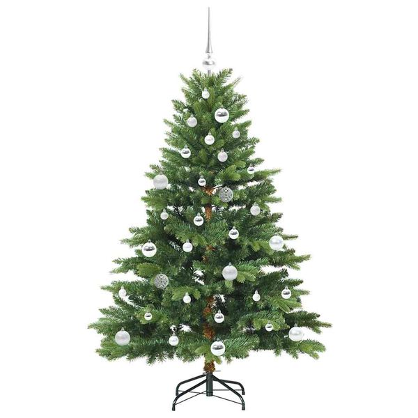 vidaXL K&uuml;nstlicher Weihnachtsbaum mit 150 LEDs Gr&uuml;n 150 cm PE und PVC