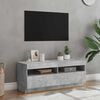 vidaXL TV-Schrank mit LED-Beleuchtung Betongrau 100x35x40 cm
