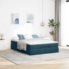 vidaXL Ottoman-Bett mit Matratze Dunkelblau 140x200 cm Samt