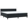 vidaXL Boxspringbett mit Matratze & LED Schwarz 180x210 cm Samt