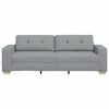 vidaXL 3-Sitzer-Sofa Hellgrau 220x78x80 cm Stoff