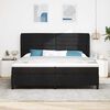 vidaXL Boxspringbett mit Matratze Schwarz 200 x 200 cm Stoff