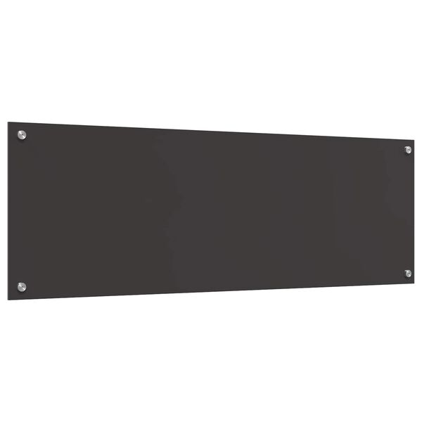 vidaXL K&uuml;chenr&uuml;ckwand Dunkelgrau 120 x 40 x 0,6 cm Geh&auml;rtetes Glas