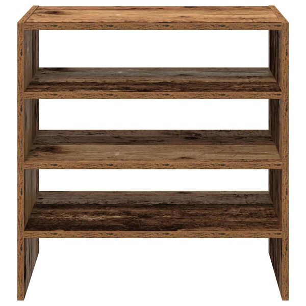 vidaXL Schuhregale 2 Stk. Stapelbar Altholz-Optik 60x30x30,5 cm