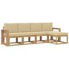 vidaXL Outdoor-Sofagarnitur 5 Stk. Wei&szlig; und Beige