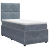 vidaXL Boxspringbett mit Matratze Dunkelgrau 90 x 190 cm Samt