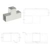 vidaXL Pfostenverbinder T-Form Verzinktes Metall 101 x 101 mm