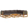 vidaXL 8-tlg. Gartensofa-Set mit Kissen Holz Akazie & Rattan